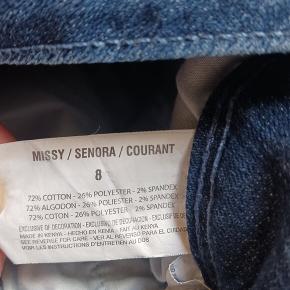 Gloria Vanderbilt Marnie Skimmer Jeans Size 8 | Embroidered Denim Crop | Stretch - Picture 10 of 15